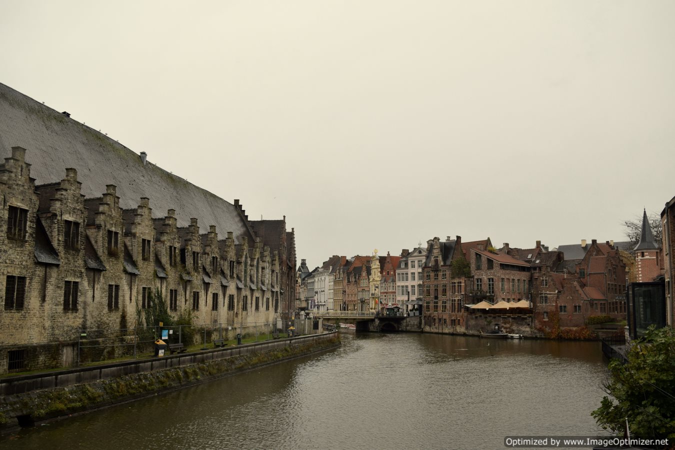 The enchanting old city photographed from one of the canals 